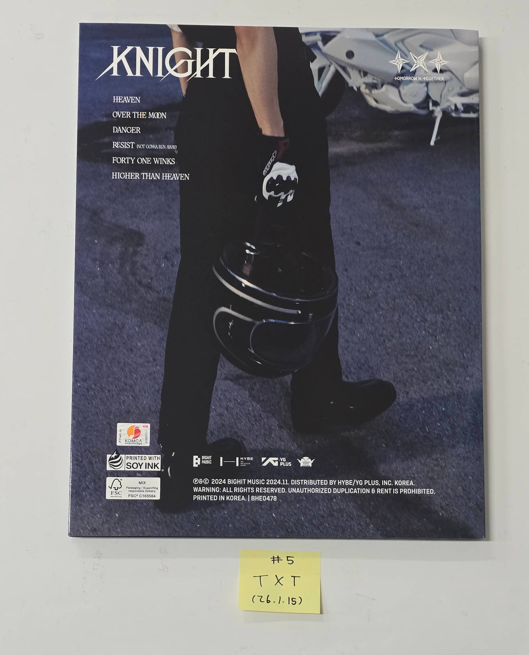 TXT "TOGETHER & SANCTUARY & FREEFALL" - Hand Autographed(Signed) Promo Album [26.1.15]