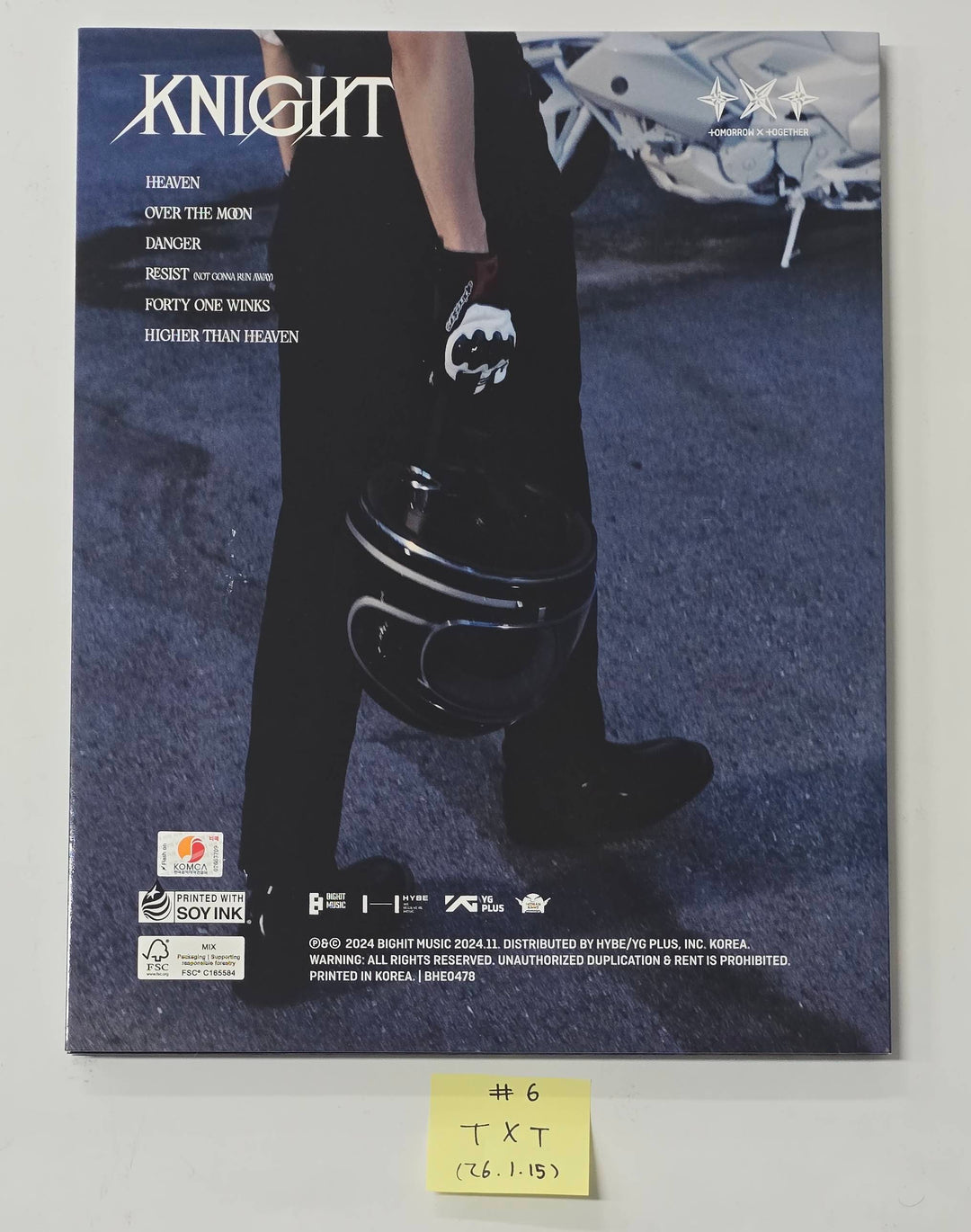 TXT "TOGETHER & SANCTUARY & FREEFALL" - Hand Autographed(Signed) Promo Album [26.1.15]