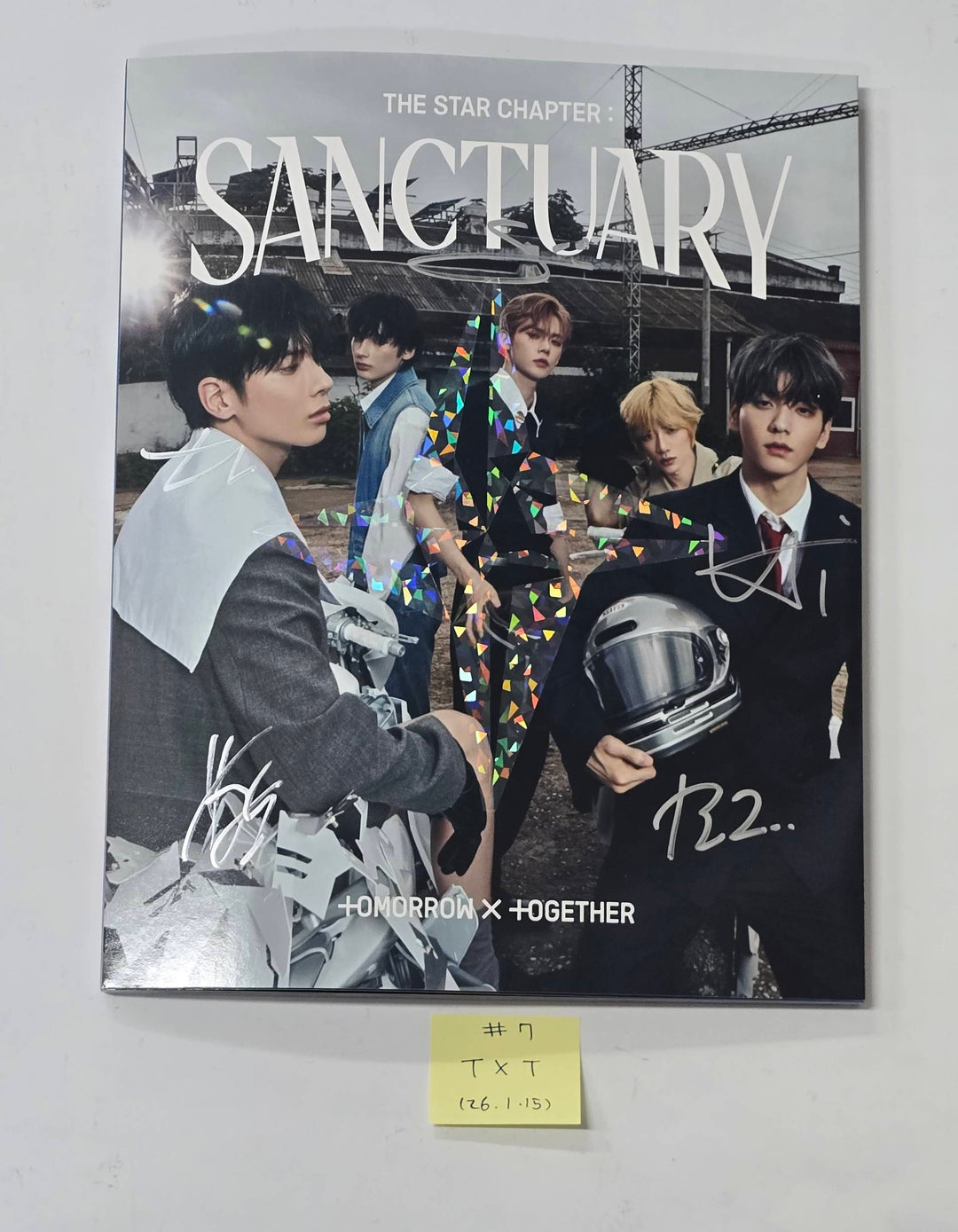 TXT "TOGETHER & SANCTUARY & FREEFALL" - Hand Autographed(Signed) Promo Album [26.1.15]