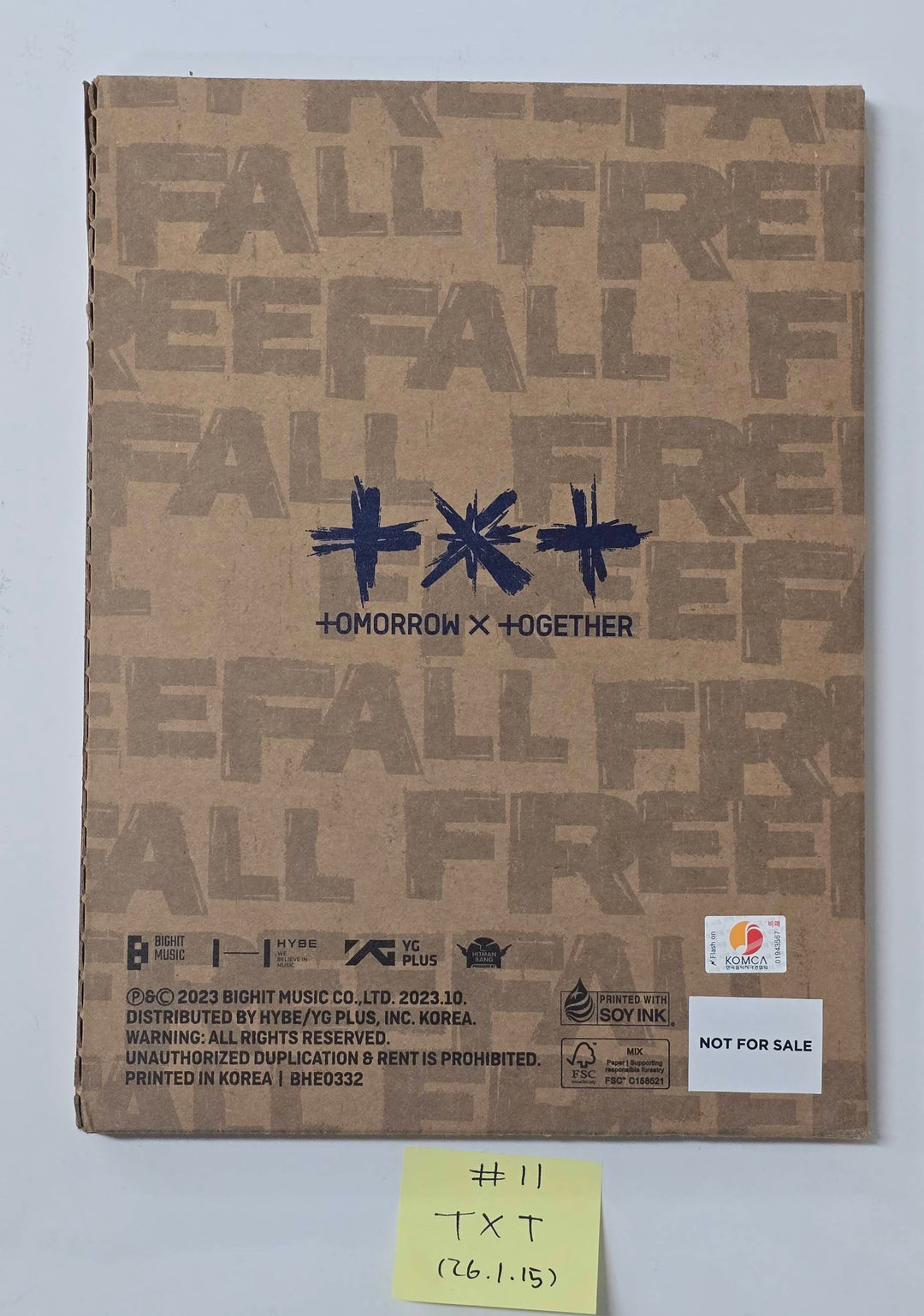 TXT "TOGETHER & SANCTUARY & FREEFALL" - Hand Autographed(Signed) Promo Album [26.1.15]