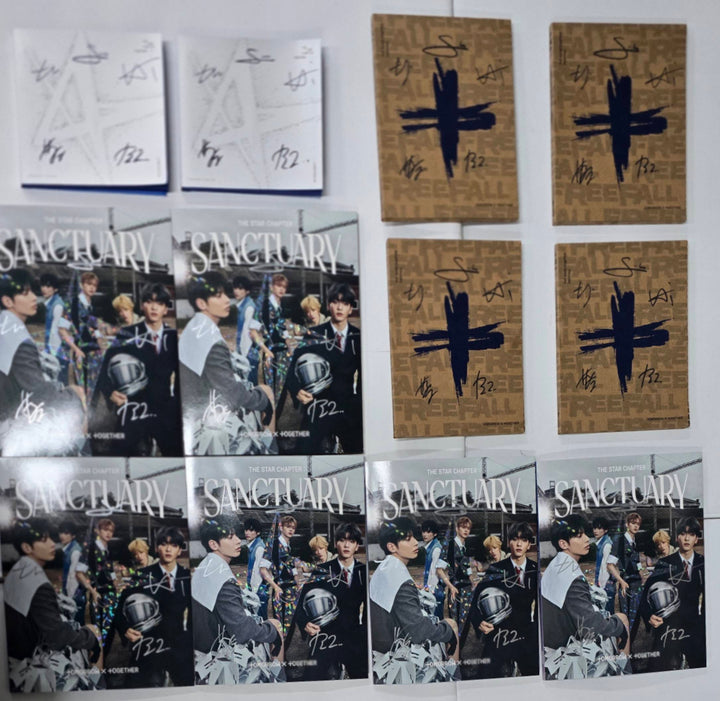 TXT "TOGETHER & SANCTUARY & FREEFALL" - Hand Autographed(Signed) Promo Album [26.1.15]