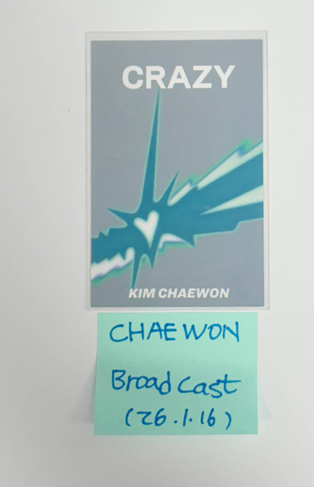 KIM CHAEWON (of Le Sserafim) "CRAZY" -  Broadcast Photocard [26.1.16]