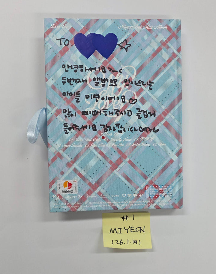 SAY MY NAME "&Our Vibe", ILLIT "NOT CUTE ANYMORE" MIYEON "MY, Lover" - Hand Autographed(Signed) Promo Album [26.1.19]