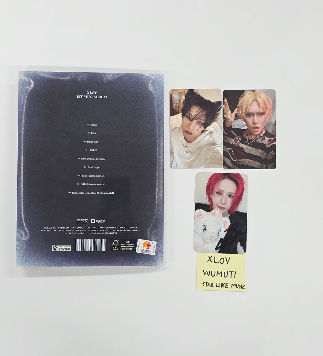 WUMUTI (of XLOV) "UXLXVE" - Hand Autographed(Signed) Album + Hand Autographed(Signed) Photocard [26.01.19]