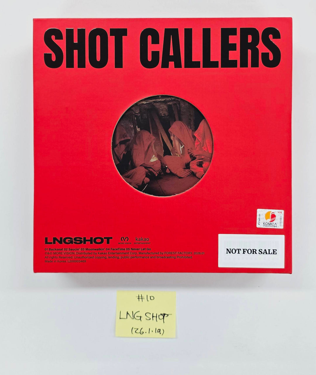 LNGSHOT "SHOT CALLERS", Idntt "yesweare" - Hand Autographed(Signed) Promo Album [26.1.19]