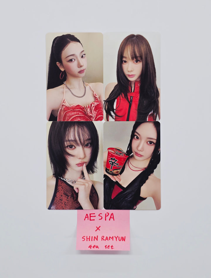 AESPA - Aespa x SHIN RAMYUN Event Photocard set (4ea) (1) [26.1.20]
