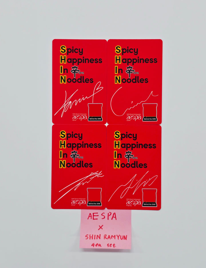 AESPA - Aespa x SHIN RAMYUN Event Photocard set (4ea) (1) [26.1.20]