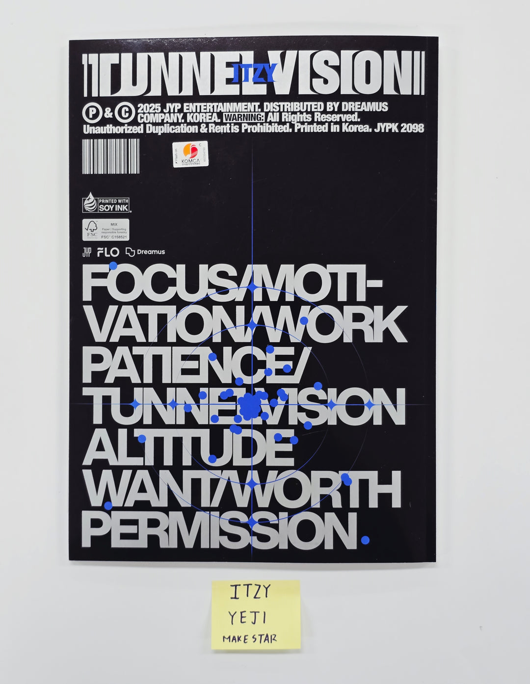 YEJI (of ITZY) "TUNNEL VISION" - Hand Autograhped(Signed) Album [26.01.20]