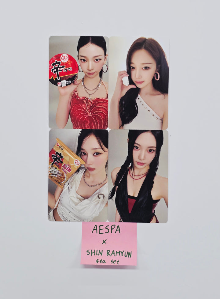 AESPA - Aespa x SHIN RAMYUN Event Photocard set (4ea) (2) [26.1.20]