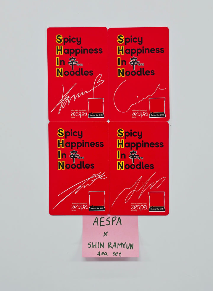 AESPA - Aespa x SHIN RAMYUN Event Photocard set (4ea) (2) [26.1.20]