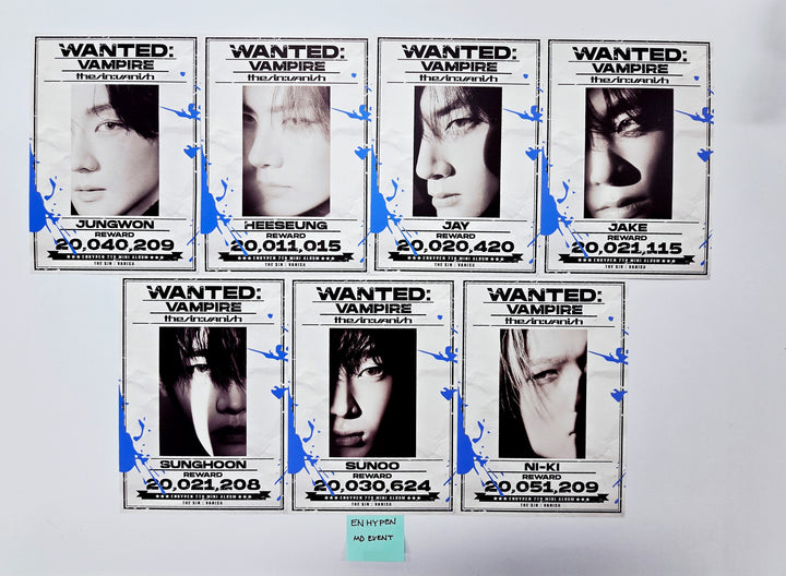 ENHYPEN "THE SIN VANISH" - POP-UP Store Official MD Event Poster Set [26.01.21]