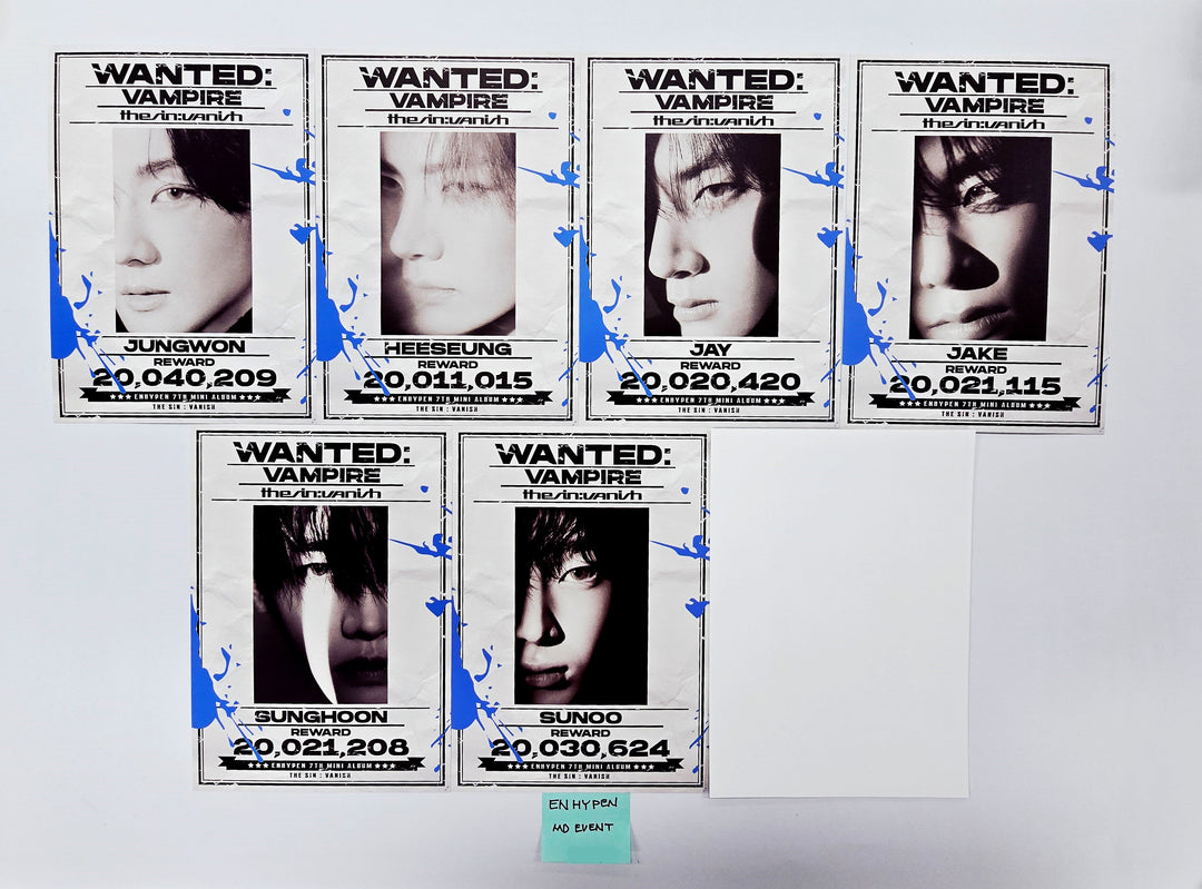 ENHYPEN "THE SIN VANISH" - POP-UP Store Official MD Event Poster Set [26.01.21]