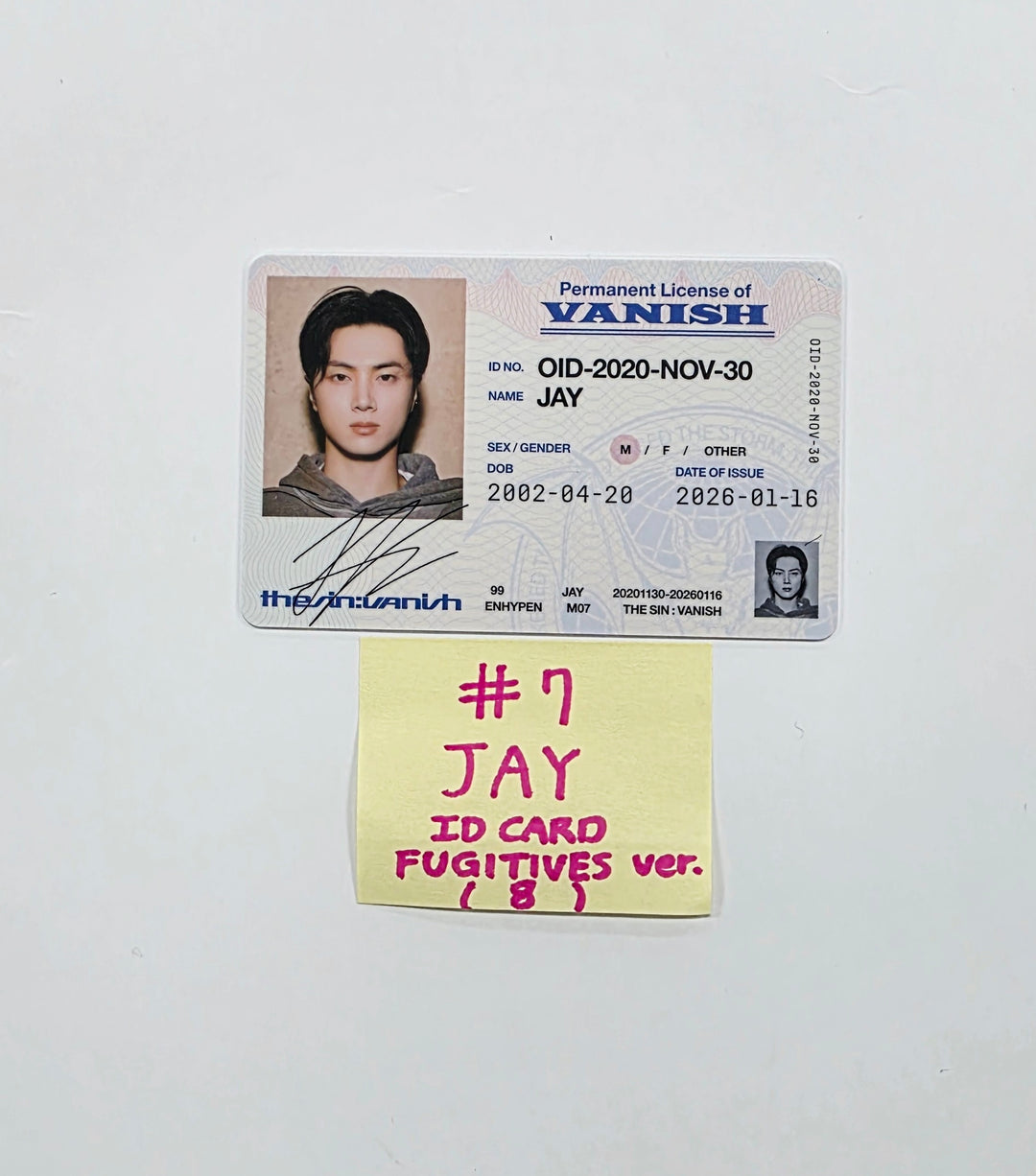 ENHYPEN "THE SIN : VANISH" - Official Photocard (fugitives Ver.) [26.01.21]