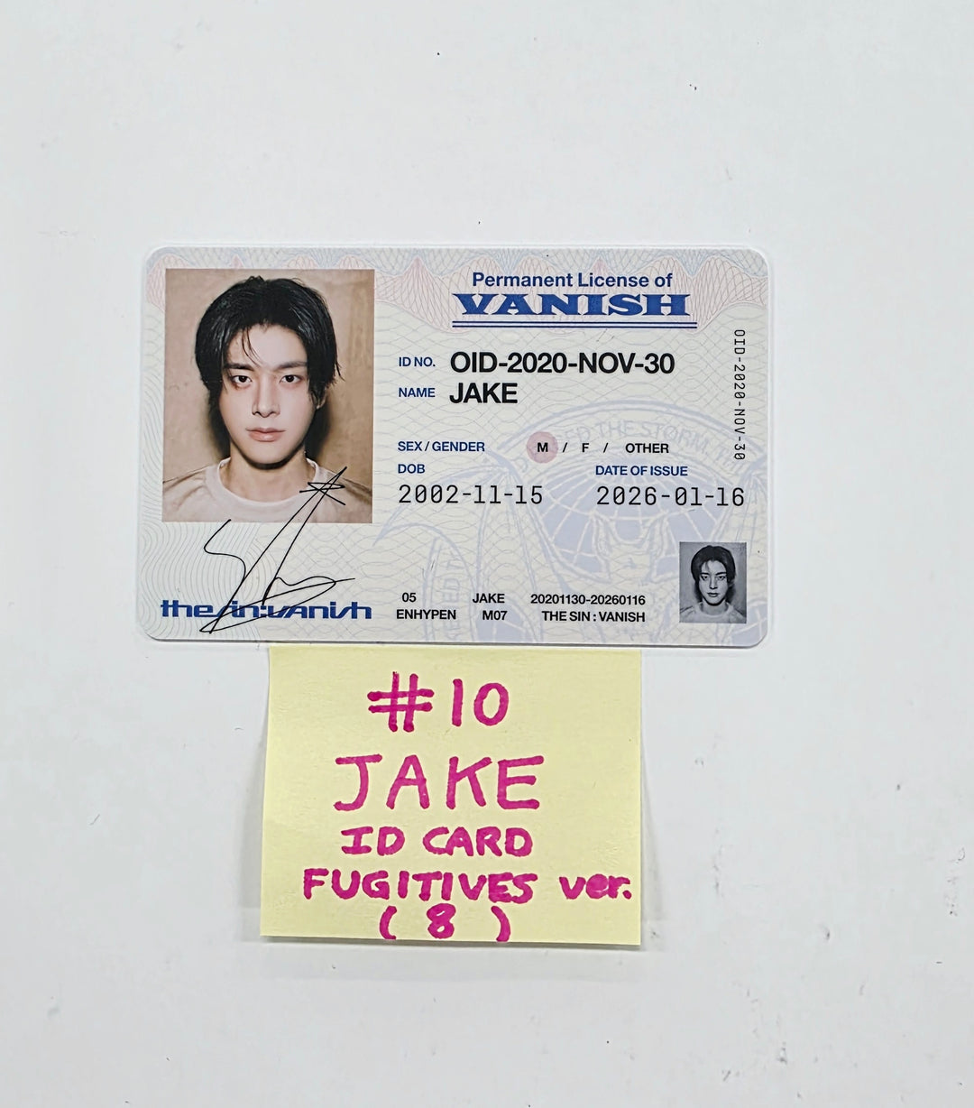 ENHYPEN "THE SIN : VANISH" - Official Photocard (fugitives Ver.) [26.01.21]