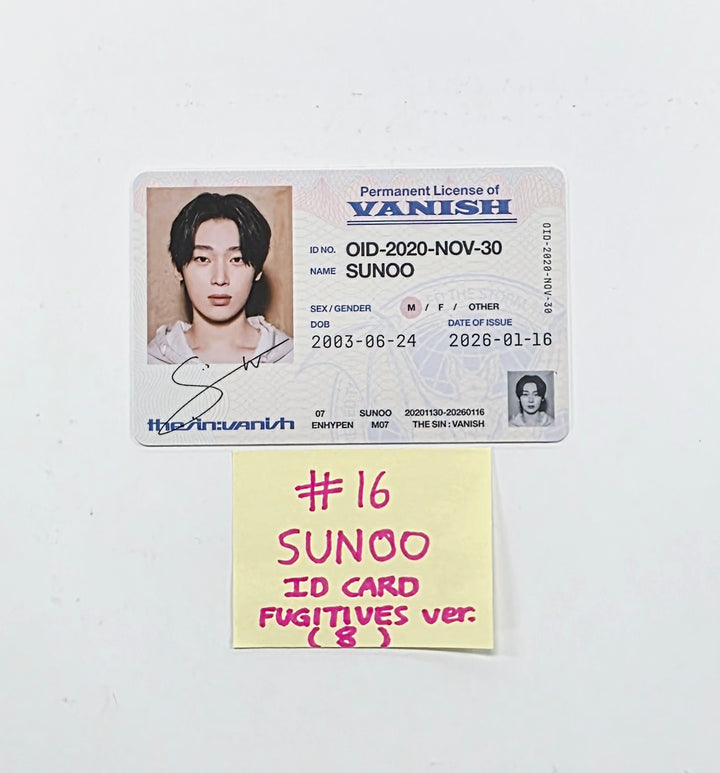 ENHYPEN "THE SIN : VANISH" - Official Photocard (fugitives Ver.) [26.01.21]