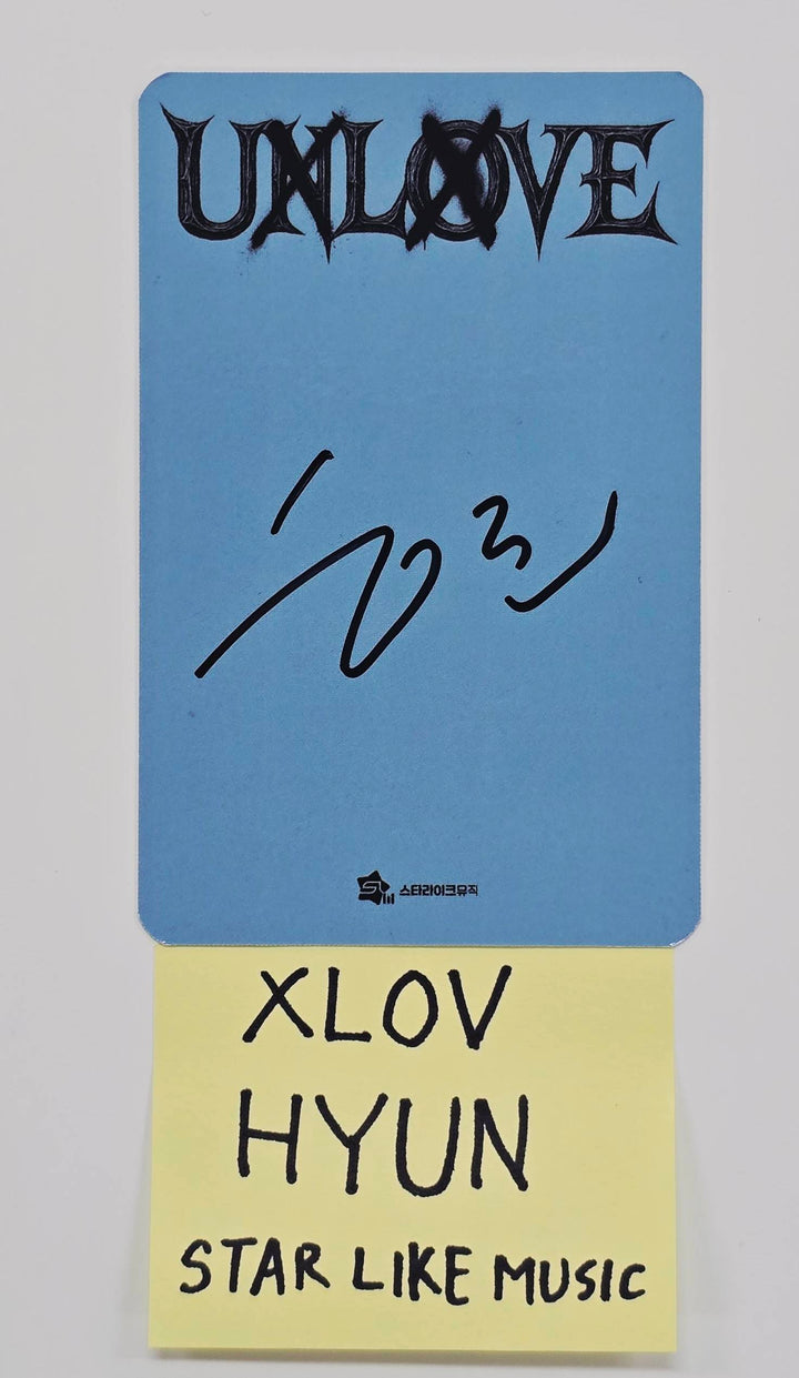 HYUN (Of XLOV) "UXLXVE" - Hand Autographed(Signed) Photocard [26.01.27]