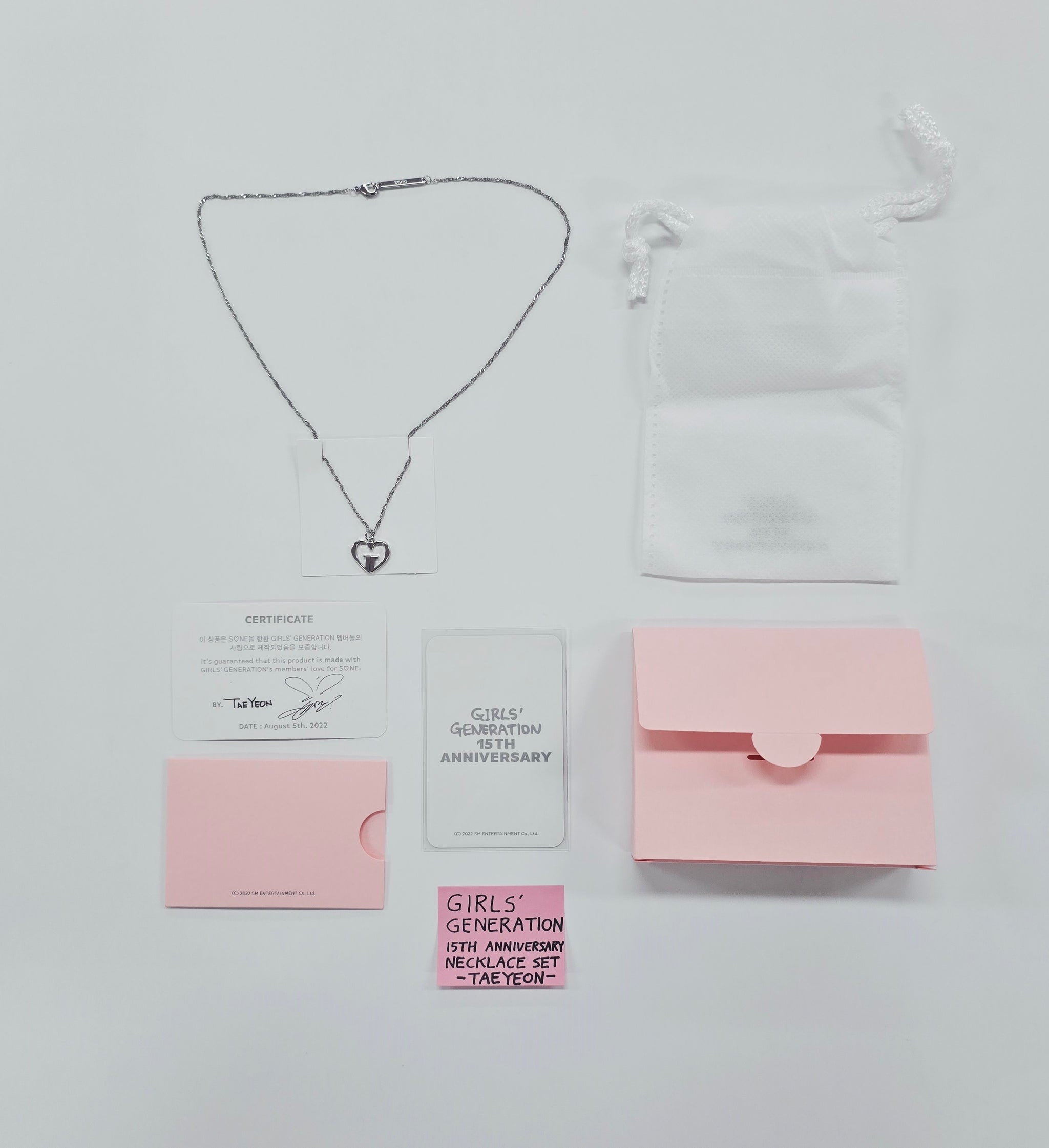 TAEYEON (of Girls' Generation) - 15TH ANNIVERSARY Necklace set [26.02.05]