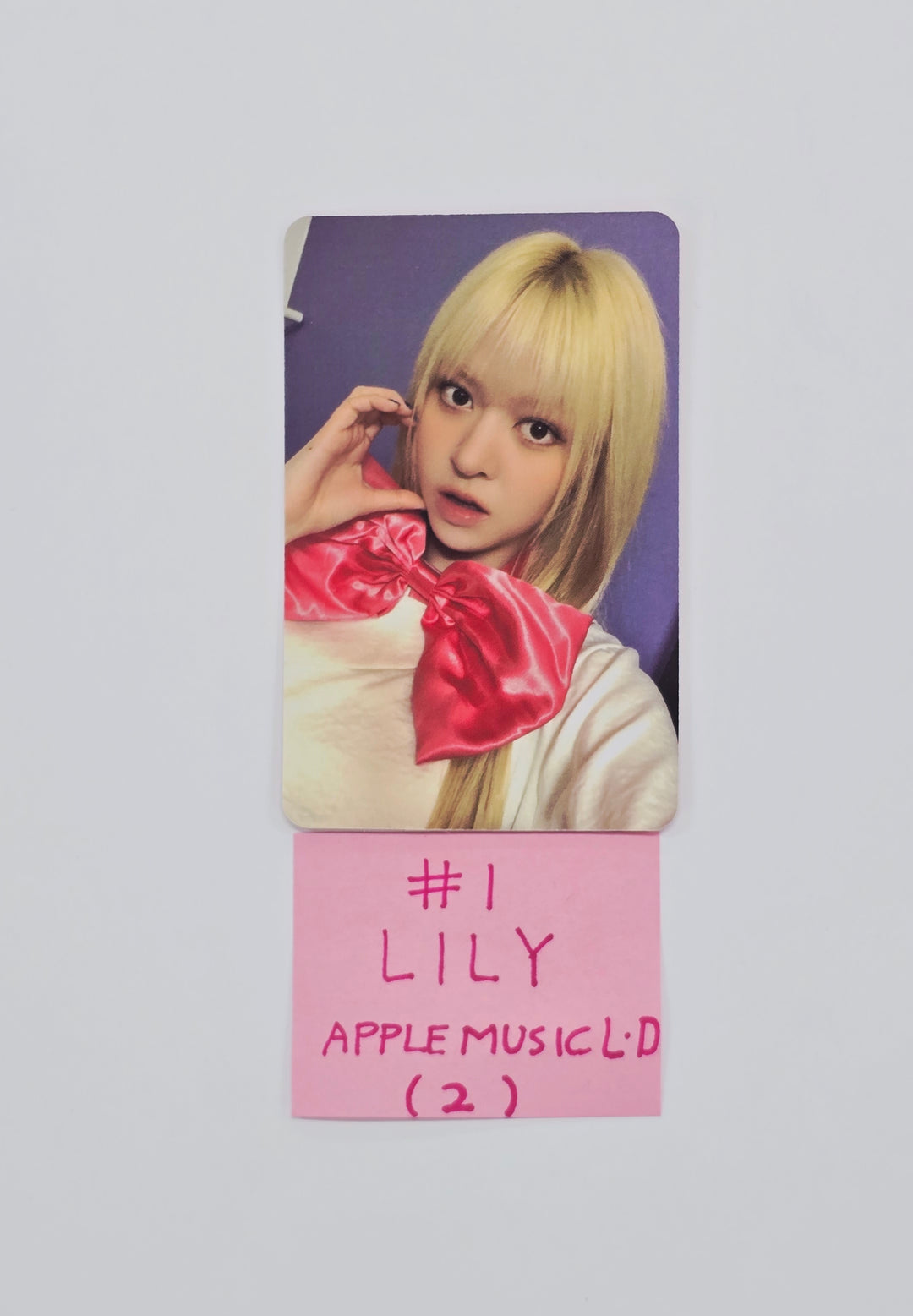 NMIXX "Blue Valentine" - Apple Music Lucky Draw Event Photocard, Polaroid type Photocard R4 [26.02.05]
