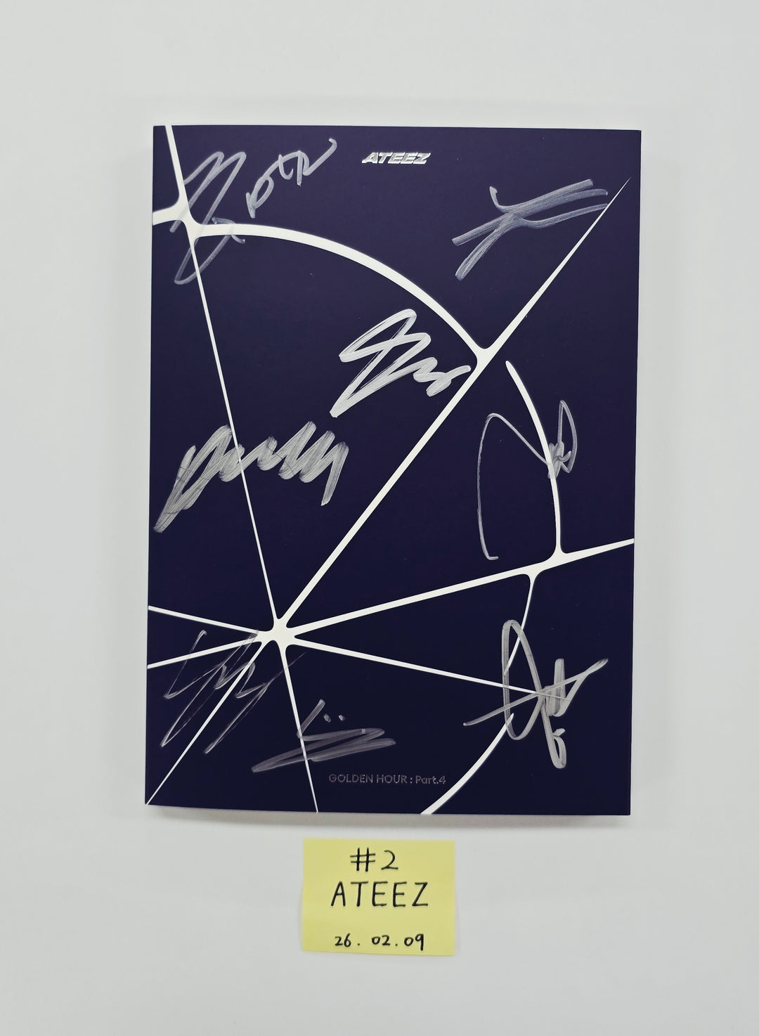 ATEEZ "GOLDEN HOUR : Part.4" - Hand Autographed(Signed) Promo Album [26.02.09]