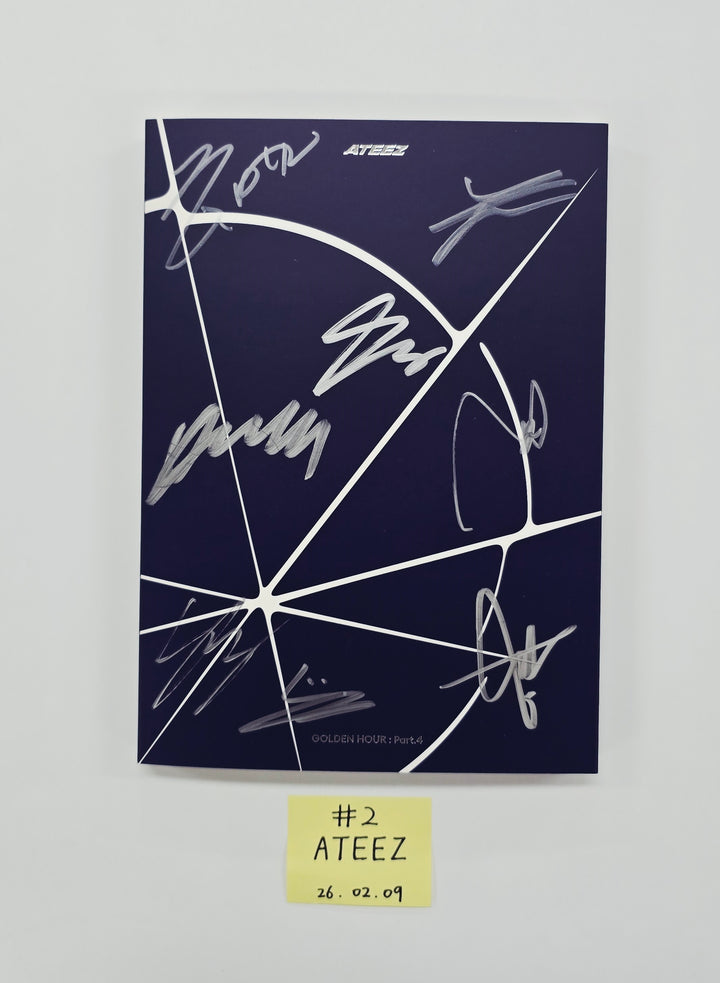 ATEEZ "GOLDEN HOUR : Part.4" - Hand Autographed(Signed) Promo Album [26.02.09]
