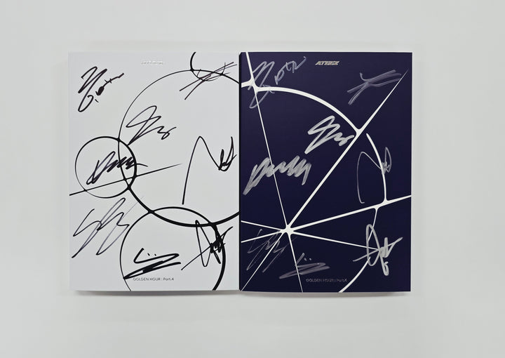 ATEEZ "GOLDEN HOUR : Part.4" - Hand Autographed(Signed) Promo Album [26.02.09]