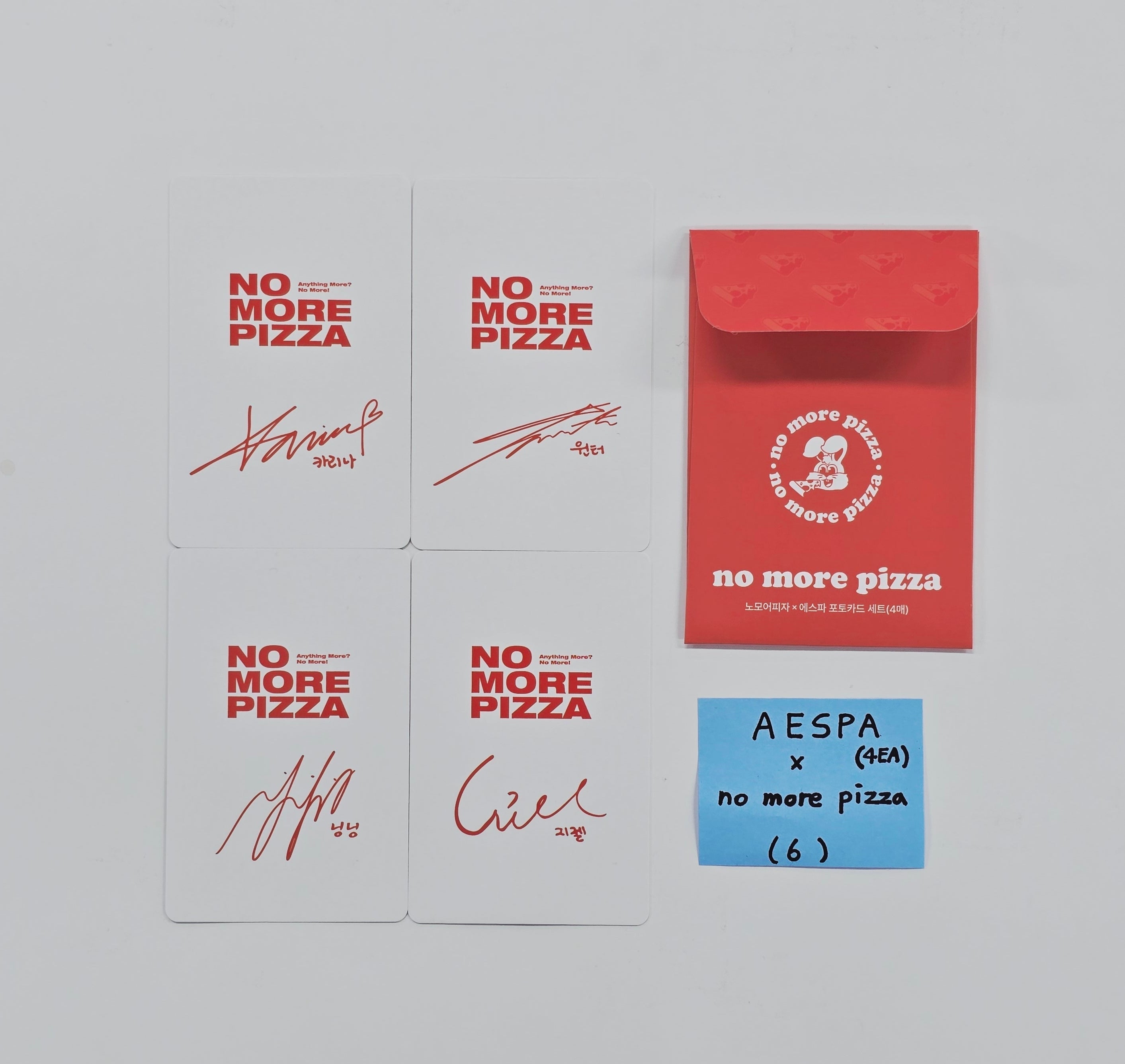 Aespa x no more Pizza - Event Photocards Set (4EA) [26.02.11