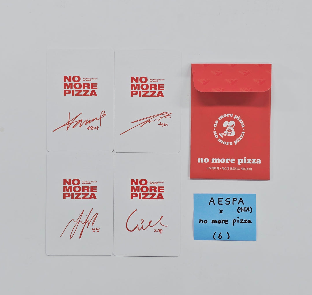 Aespa x no more Pizza - Event Photocards Set (4EA) [26.02.11]