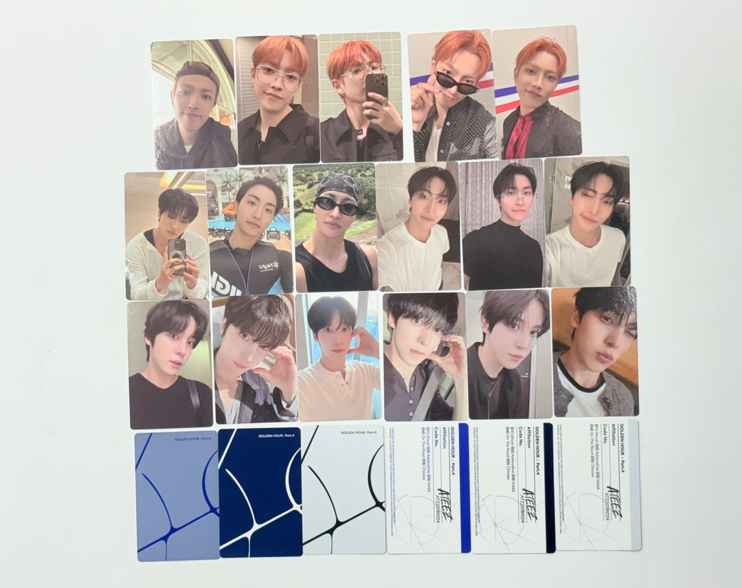 ATEEZ "GOLDEN HOUR : Part.4" - Official Photocard (hongjoong, seonghwa, yunho, yeosang) [26.02.12]