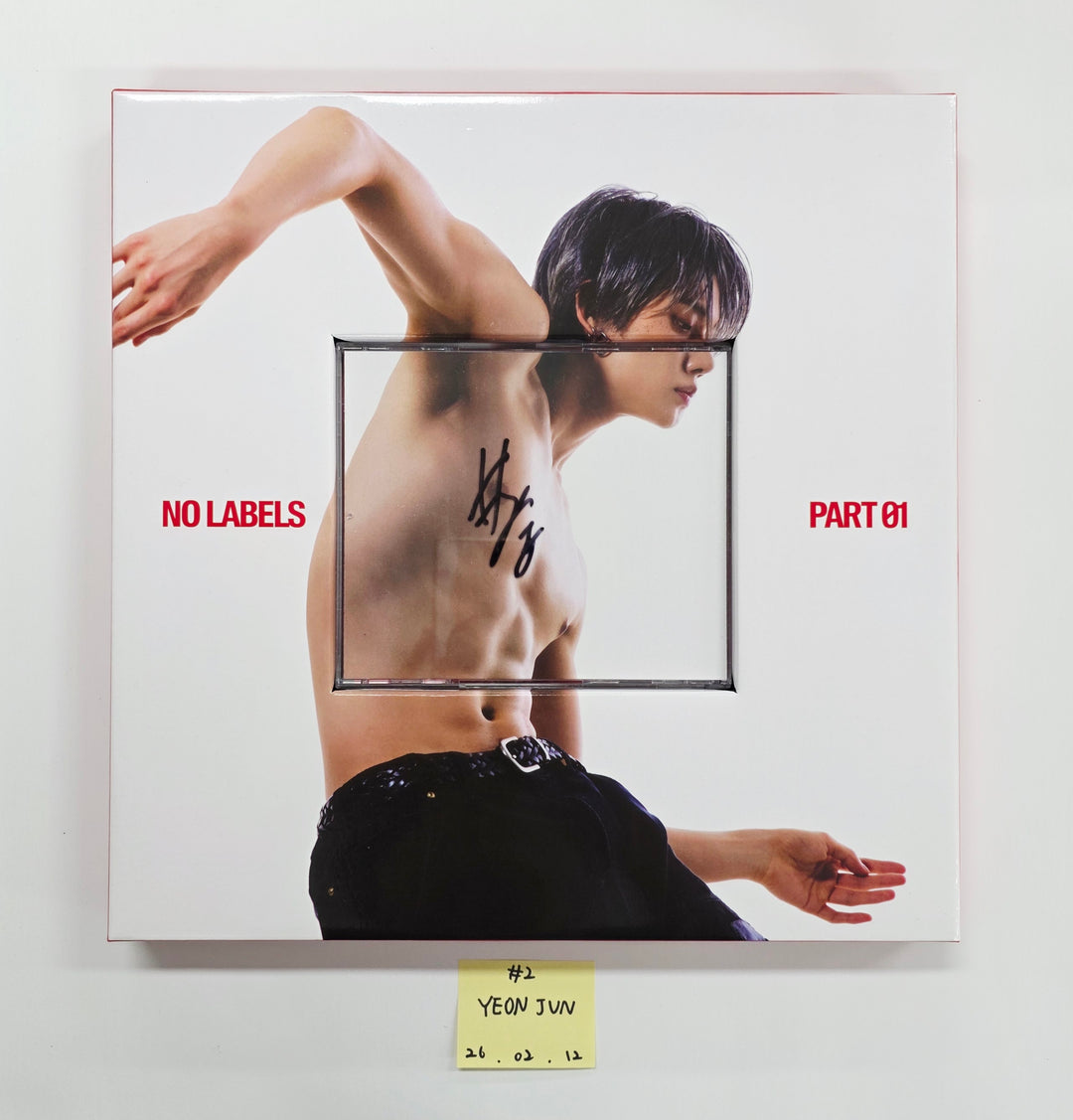 YEONJUN (Of TXT) "NO LABELS: PART 01" - Hand Autographed(Signed) Promo Album [26.02.12]