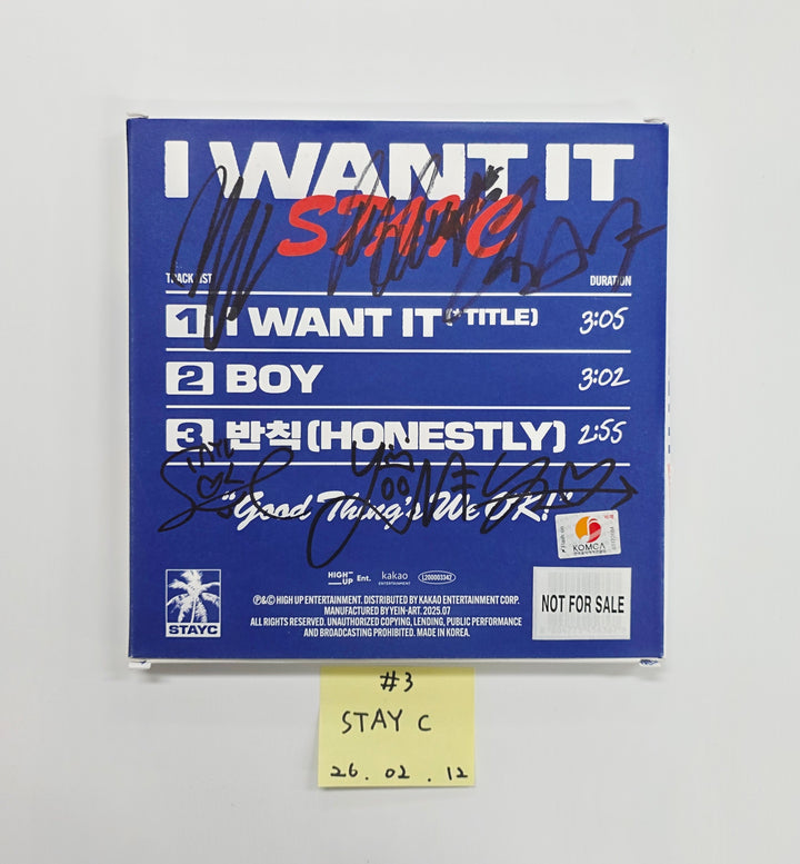 IVE "IVE EMPATHY", TripleS "ASSEMBLE25", STAYC "I WANT IT"  - Hand Autographed(Signed) Promo Album [26.02.12]