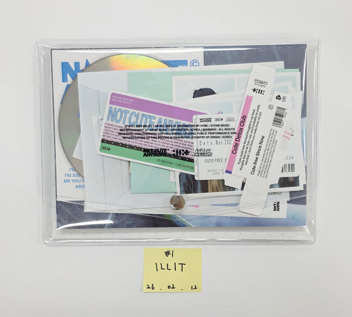 IZNA "Not Just Pretty", ILLIT "NOT CUTE ANYMORE", ILLIT "bomb", MEOVV "MY EYES OPEN VVIDE"  - Hand Autographed(Signed) Promo Album [26.02.12]