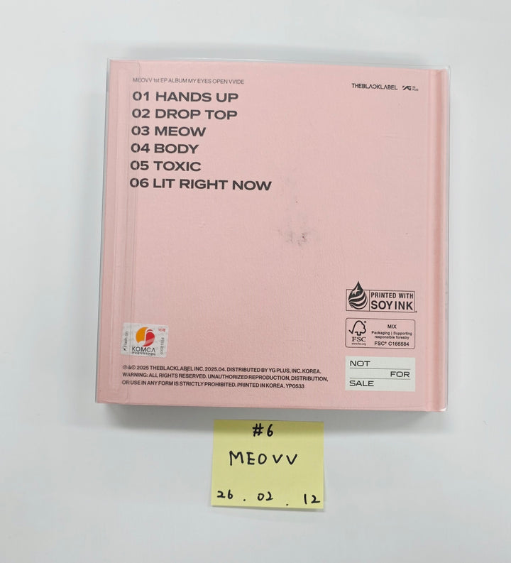 IZNA "Not Just Pretty", ILLIT "NOT CUTE ANYMORE", ILLIT "bomb", MEOVV "MY EYES OPEN VVIDE"  - Hand Autographed(Signed) Promo Album [26.02.12]