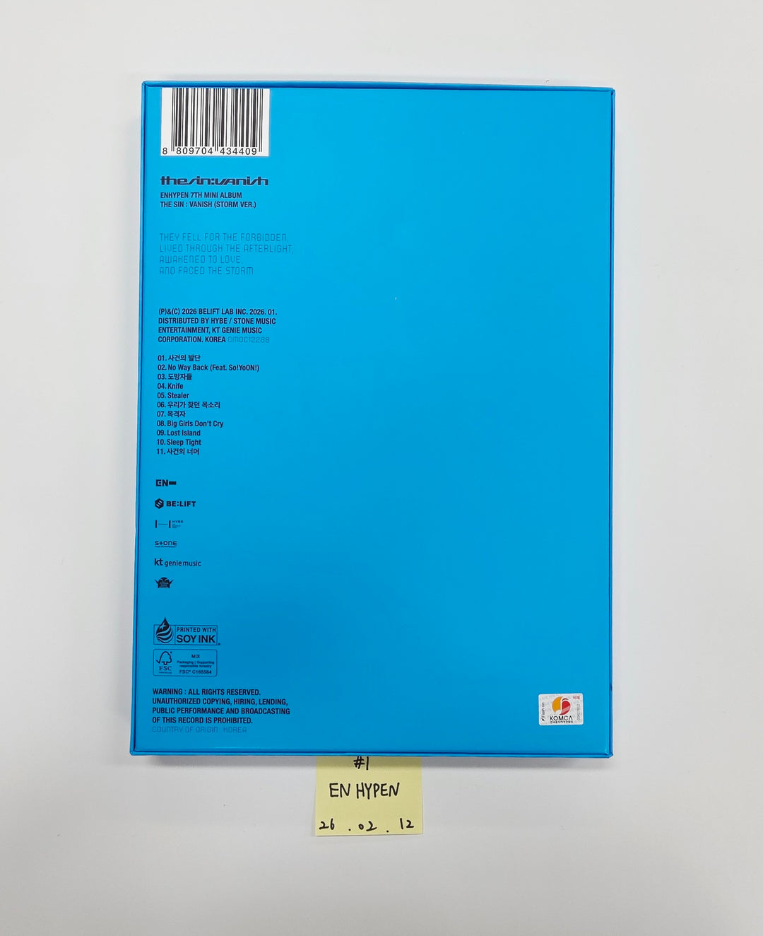 ENHYPEN "THE SIN : VANISH", ZEROBASEONE "BLUE PARADISE", TWS "play hard", Xdinary Heroes "LXVE to DEATH", &TEAM "Back to Life" - Hand Autographed(Signed) Promo Album [26.02.12]