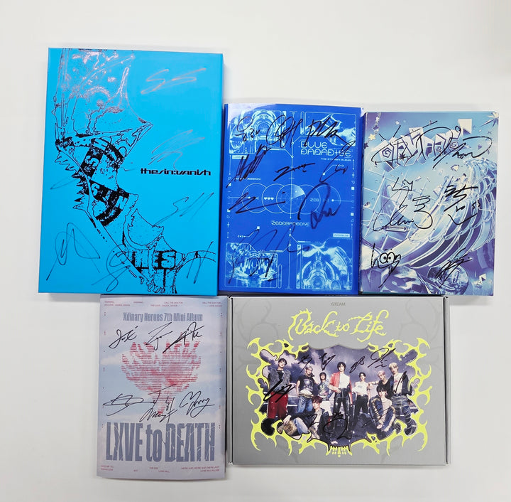 ENHYPEN "THE SIN : VANISH", ZEROBASEONE "BLUE PARADISE", TWS "play hard", Xdinary Heroes "LXVE to DEATH", &TEAM "Back to Life" - Hand Autographed(Signed) Promo Album [26.02.12]