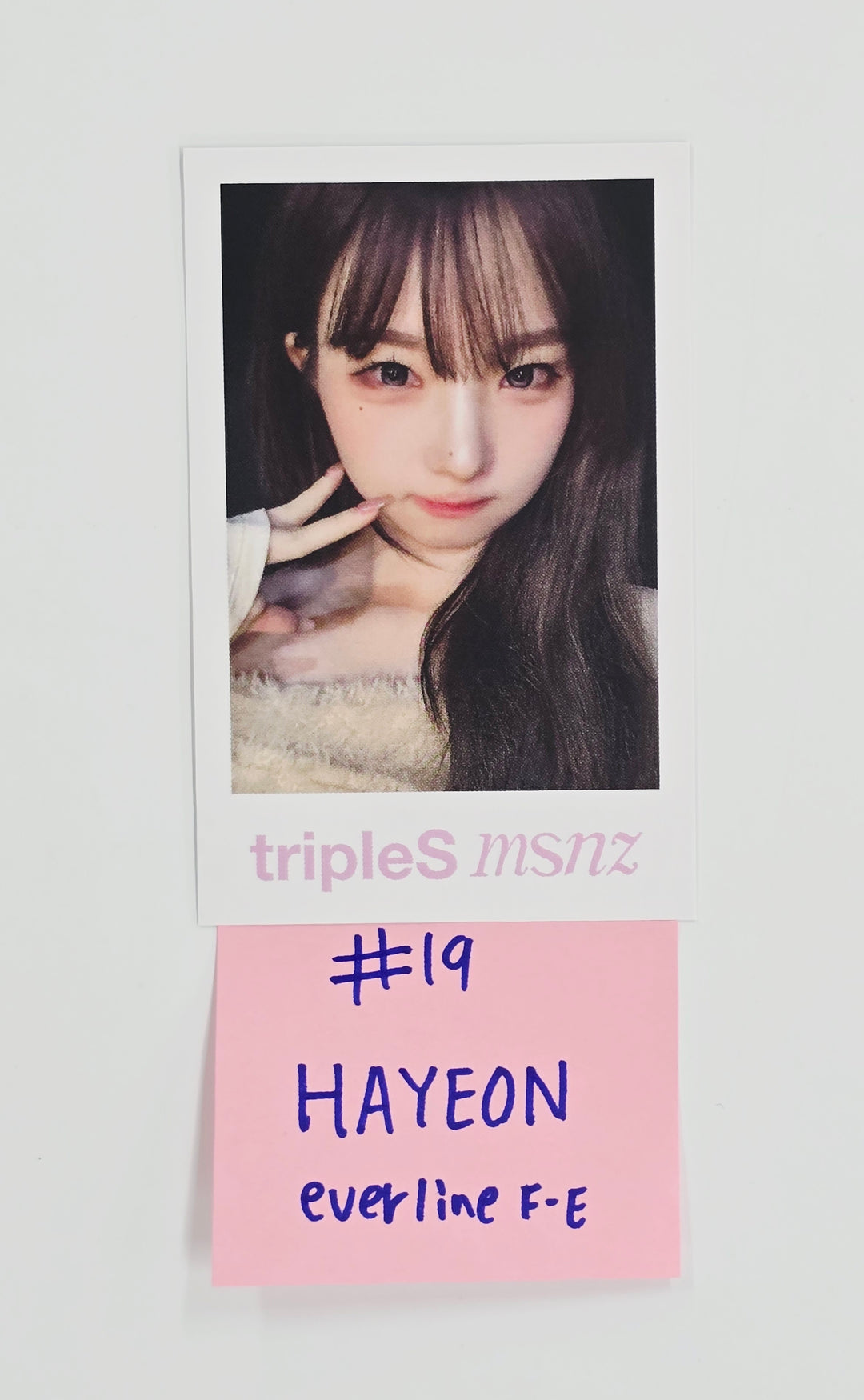 Triples_msnz "Beyond Beauty" - Everline Fansing Event Polaroid type Photocard R4 (Objekt Music Album ver.) [26.02.13]