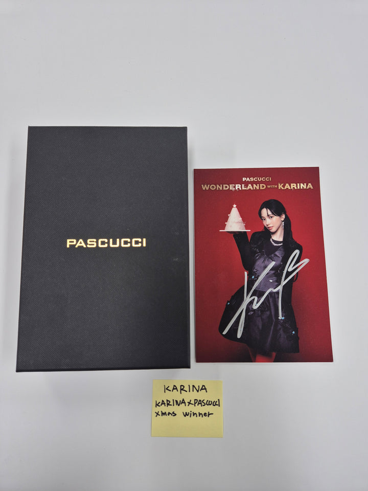 KARINA (of Aespa) - Hand Autographed(Signed) Post card [26.02.19]