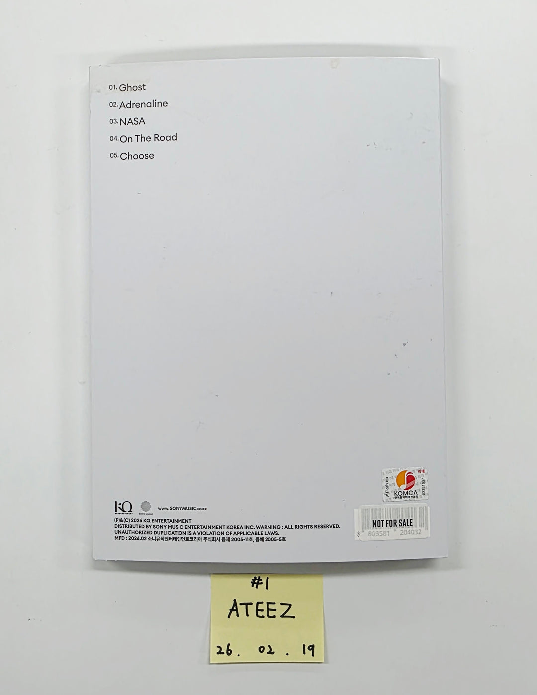 ATEEZ "GOLDEN HOUR : Part.4" - Hand Autographed(Signed) Promo Album [26.02.19]