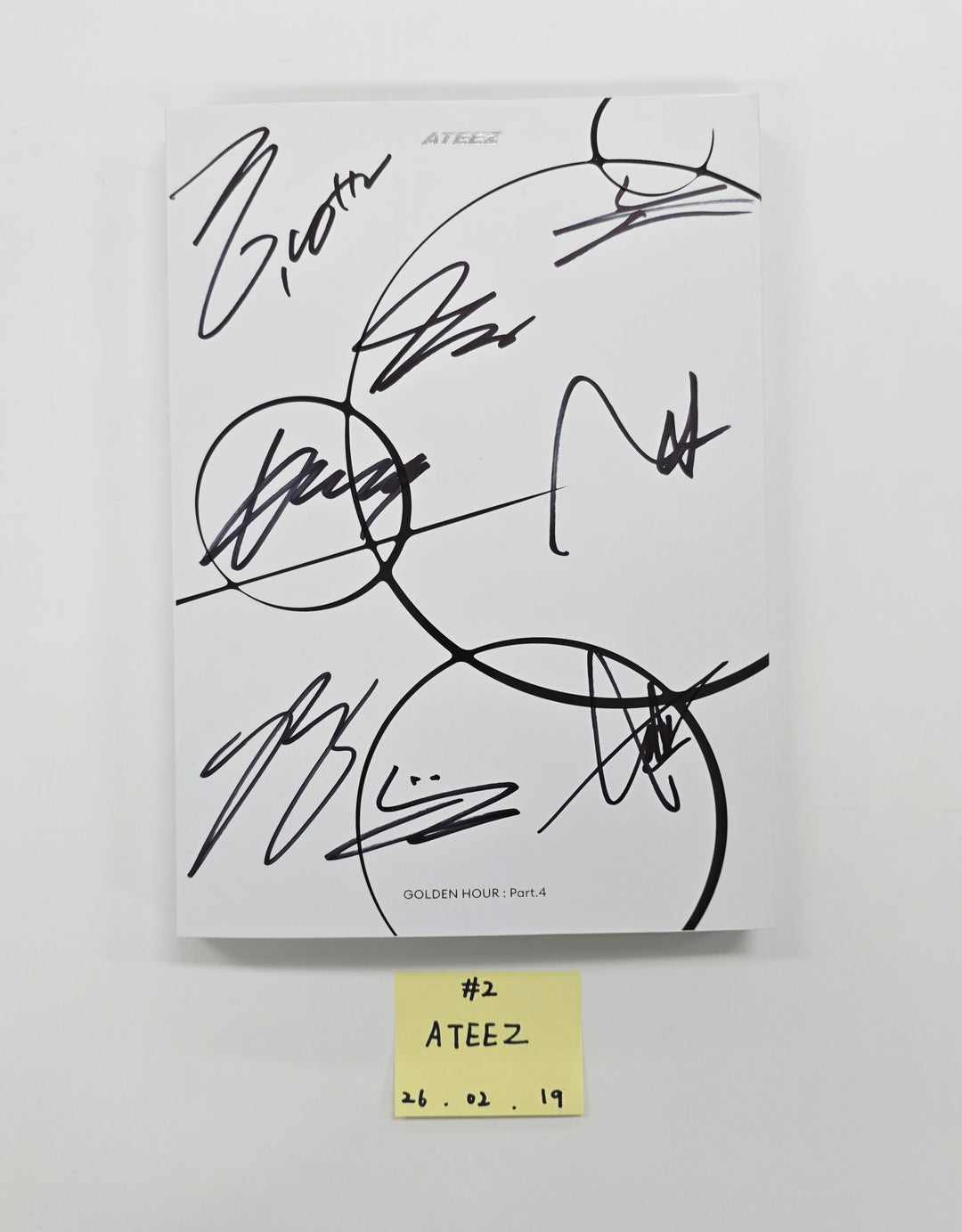 ATEEZ "GOLDEN HOUR : Part.4" - Hand Autographed(Signed) Promo Album [26.02.19]