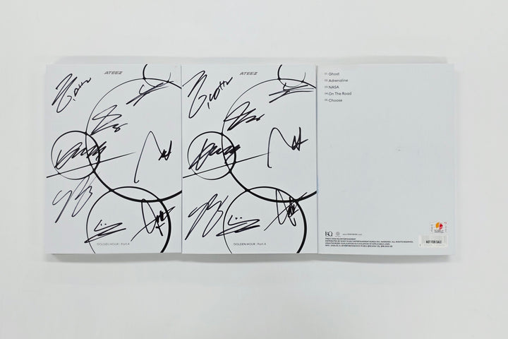 ATEEZ "GOLDEN HOUR : Part.4" - Hand Autographed(Signed) Promo Album [26.02.19]