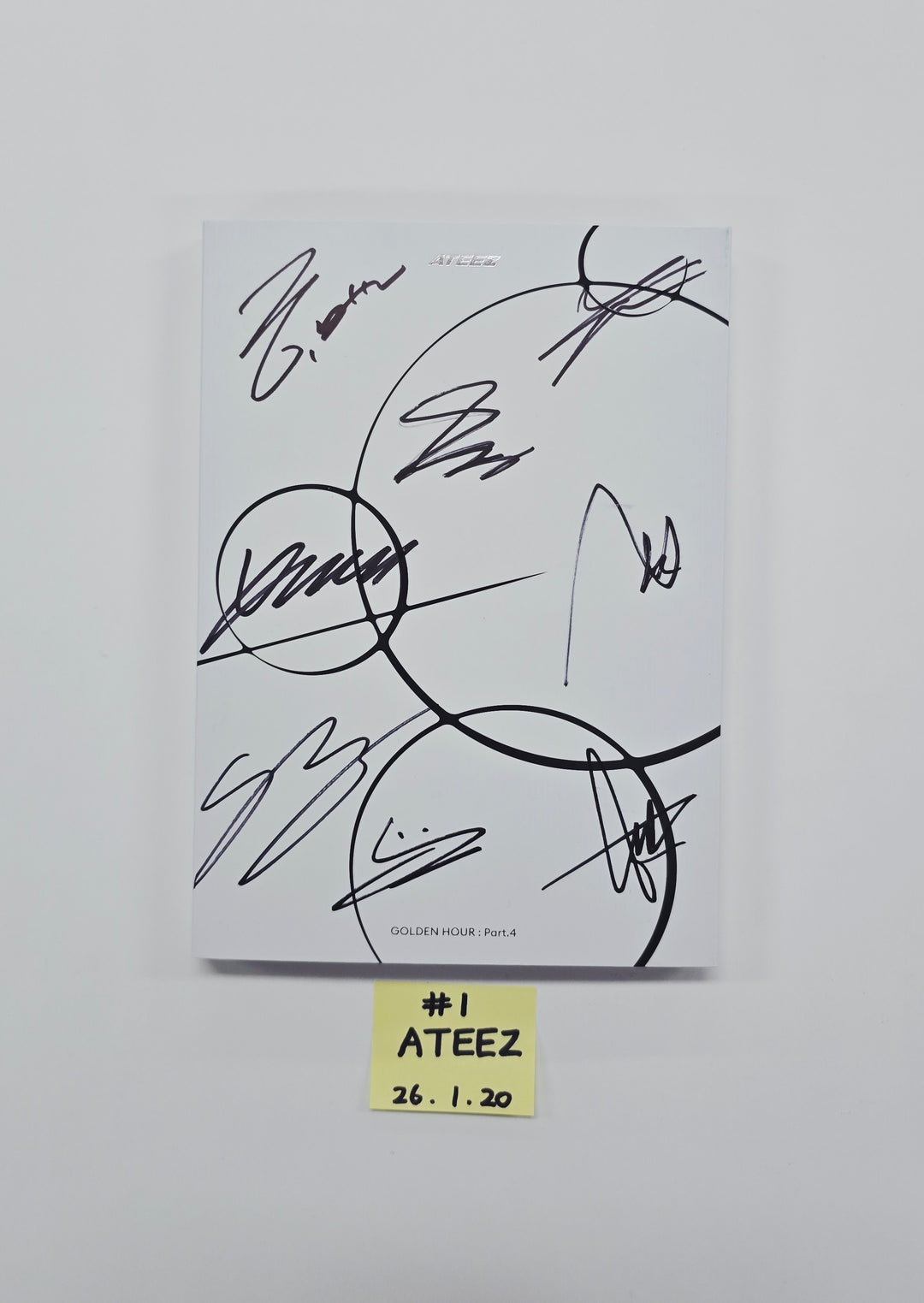ATEEZ "GOLDEN HOUR : Part.4" - Hand Autographed(Signed) Promo Album [26.02.20]