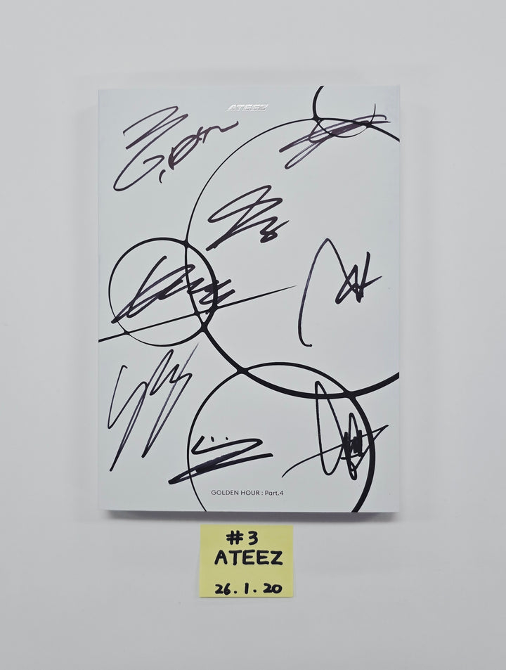 ATEEZ "GOLDEN HOUR : Part.4" - Hand Autographed(Signed) Promo Album [26.02.20]