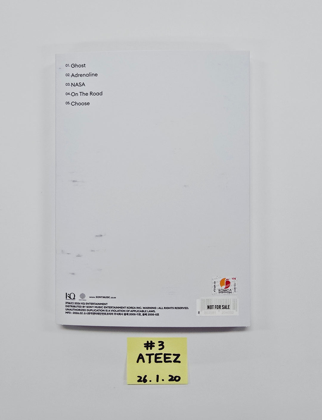 ATEEZ "GOLDEN HOUR : Part.4" - Hand Autographed(Signed) Promo Album [26.02.20]