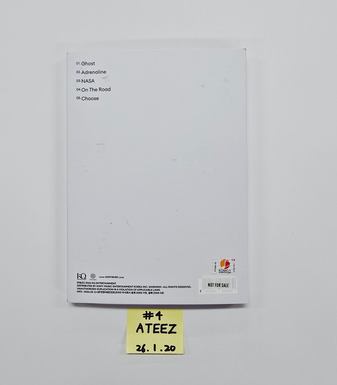ATEEZ "GOLDEN HOUR : Part.4" - Hand Autographed(Signed) Promo Album [26.02.20]