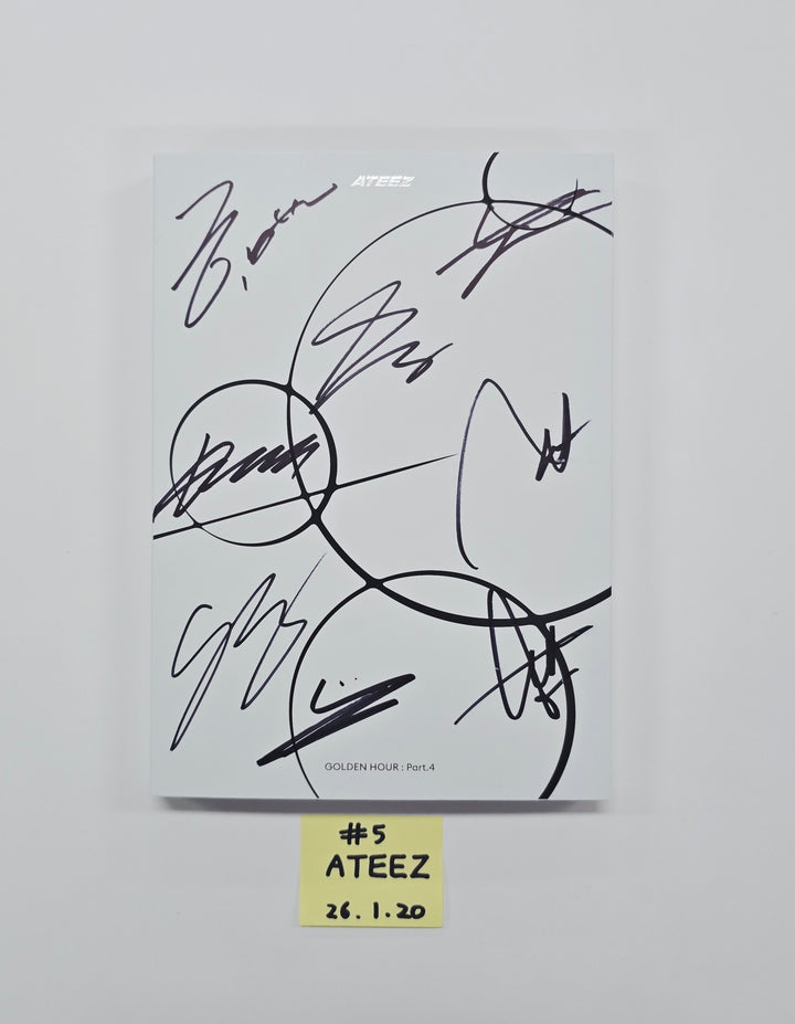 ATEEZ "GOLDEN HOUR : Part.4" - Hand Autographed(Signed) Promo Album [26.02.20]