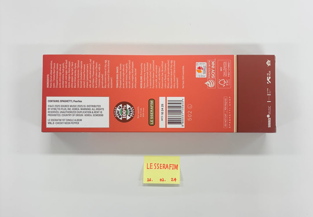 LE SSERAFIM "SPAGHETTI" - Hand Autographed(Signed) Promo Album [26.02.24]