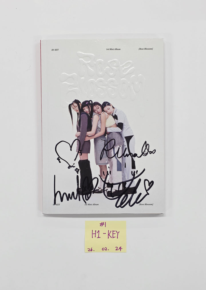 H1-KEY "Rose Blossom", H1-KEY "LOVE or HATE" - Hand Autographed(Signed) Promo Album [26.02.24]