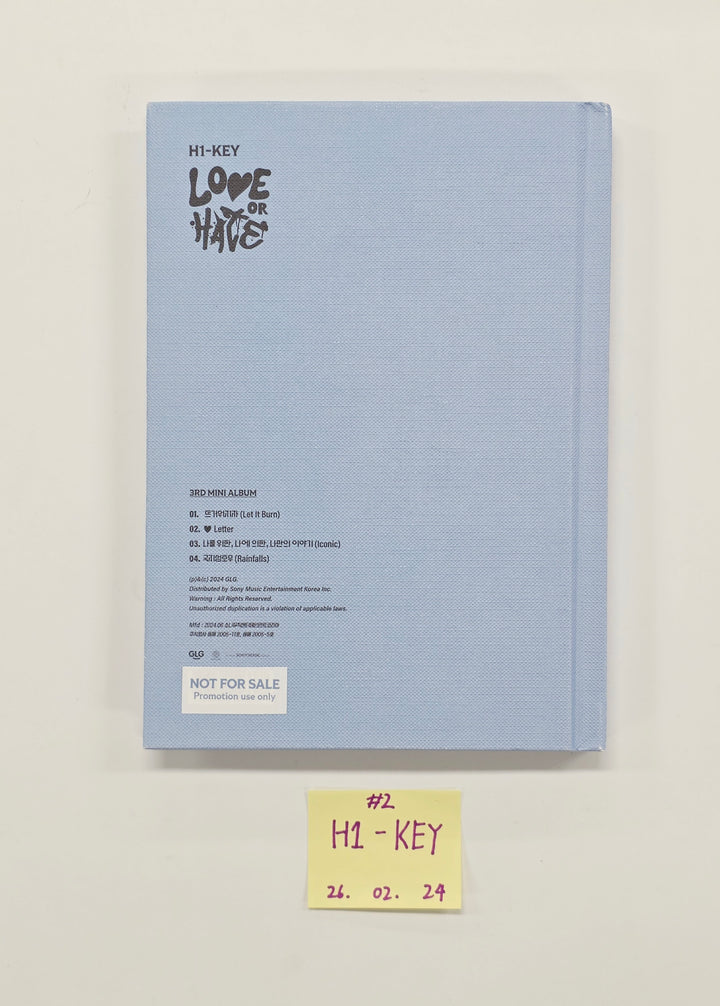 H1-KEY "Rose Blossom", H1-KEY "LOVE or HATE" - Hand Autographed(Signed) Promo Album [26.02.24]