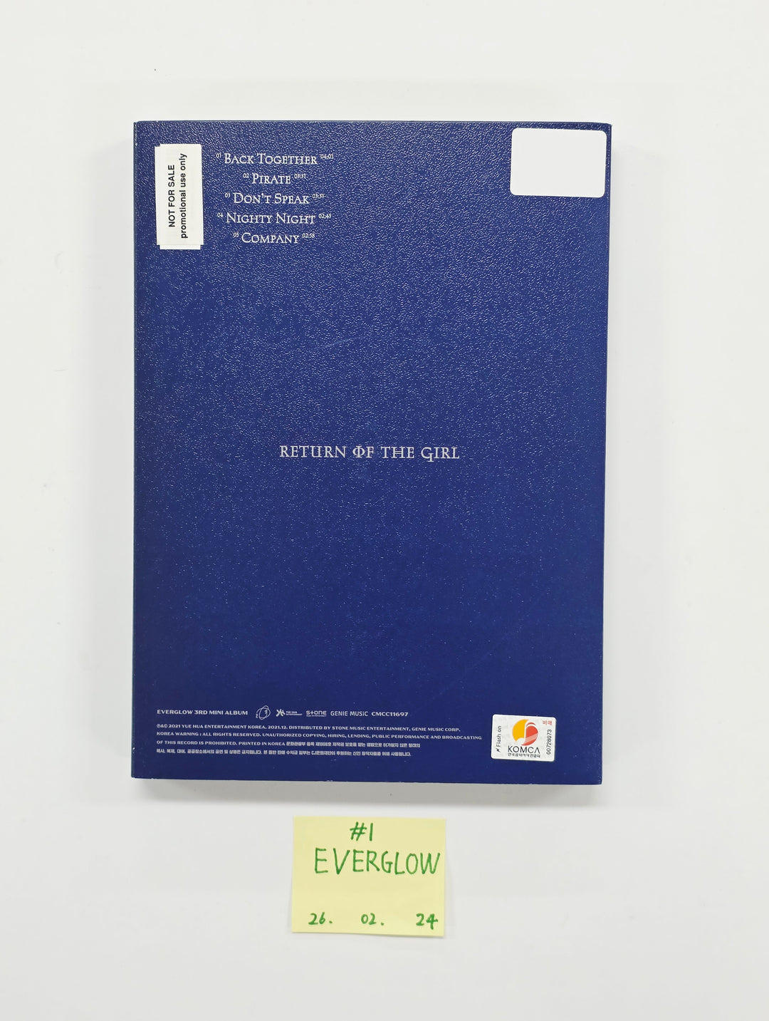 Everglow "ZOMBIE", Everglow "Return of the girl", Everglow "LAST MELODY" - Hand Autographed(Signed) Promo Album [26.02.24]