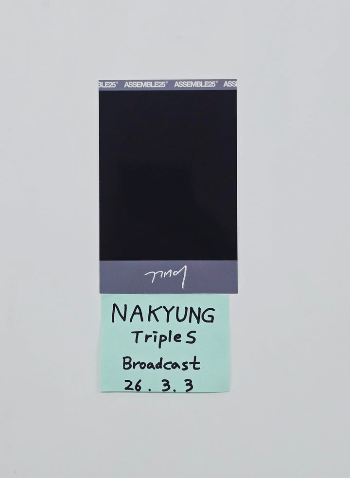NAKYUNG (of Triples) - Hand Autographed(Signed) Broadcast Polaroid type Photocard [26.03.03]