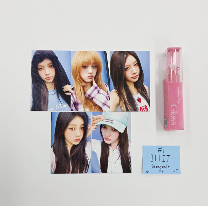 ILLIT "NOT CUTE ANYMORE" - Broadcast Photocard + LIP GLOSS Set [26.03.05]